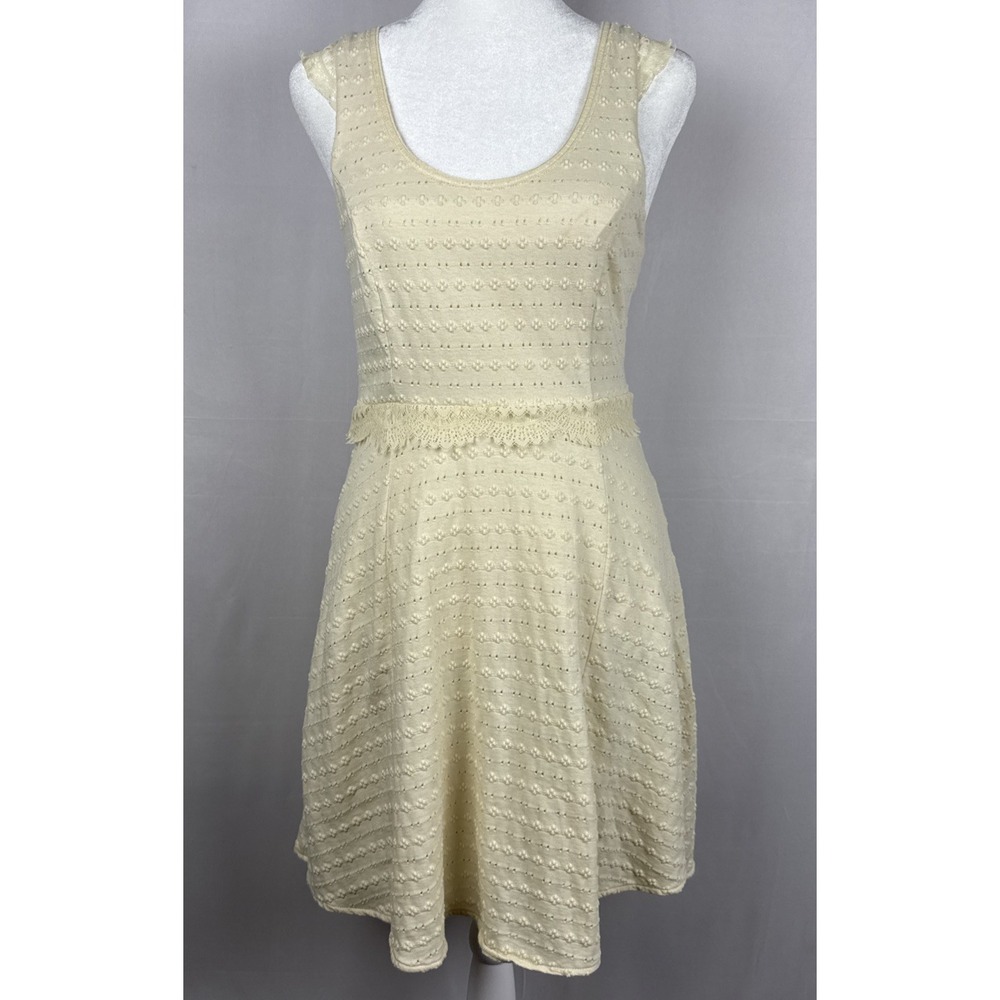 Free People Dress Women's XS Cream Lace Back Fit and Flare Cottagecore Whimsy